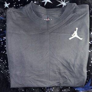 Jordan Black Tee with Iconic White Emblem